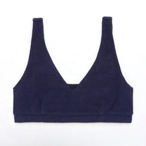 OFFLINE By Aerie Summer Lights Terry Sports Bra dark blue